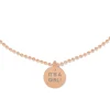 Halsketten*Beka & Bell 5002 Halskette-Anhänger It`s a Girl! Geburt Silber Rosé 90 cm