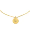 Halsketten*Beka & Bell 5014 Halskette-Anhänger It`s a Girl! Geburt Silber Gold 42 cm