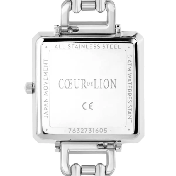 Damen Designer Uhren*Coeur de Lion 7630/74-1717 Damen-Uhr Iconic Cube Classic Rainbow Quarz Edelstahl-Band