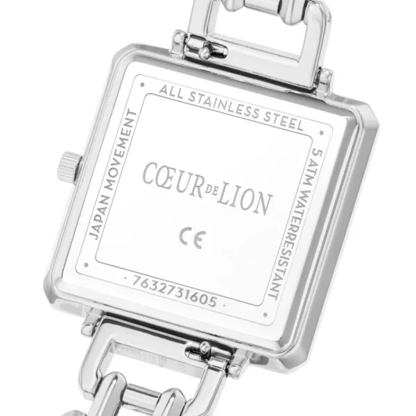 Damen Designer Uhren*Coeur de Lion 7630/74-1717 Damen-Uhr Iconic Cube Classic Rainbow Quarz Edelstahl-Band