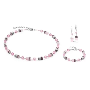 Armbänder & Armreife*Coeur de Lion Armband GeoCube® Iconic Rosa Silber 4017/30-1900