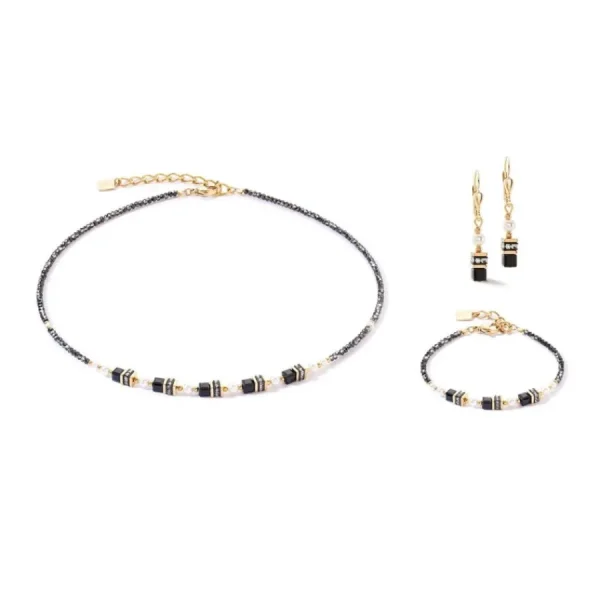 Armbänder & Armreife*Coeur de Lion Armband Sparkling Princess Schwarz Gold-Ton 4567/30-1300