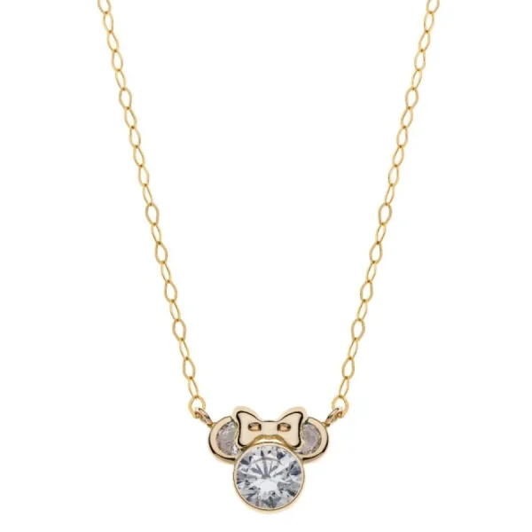 Kinderschmuck | Halsketten*Disney NG00001APRL-157.CS Halskette Anhänger Damen Minnie Mouse April 375/- Gelbgold