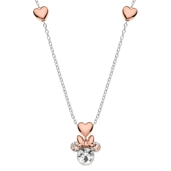 Kinderschmuck | Halsketten*Disney NS00016TRWL-157.CS Halskette Anhänger Damen Minnie Mouse Herz Silber Rosé