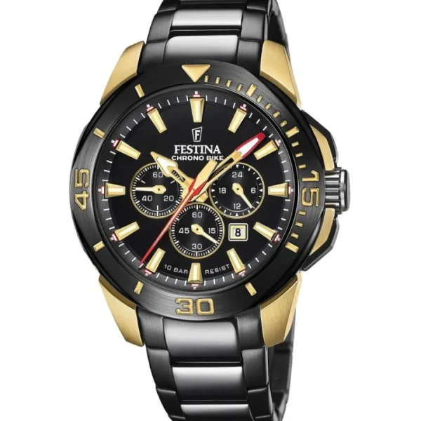 Herren Uhren Chronograph*Festina F20644/1 Herren-Uhr Chrono Bike Special Edition Schwarz Edelstahl-Band
