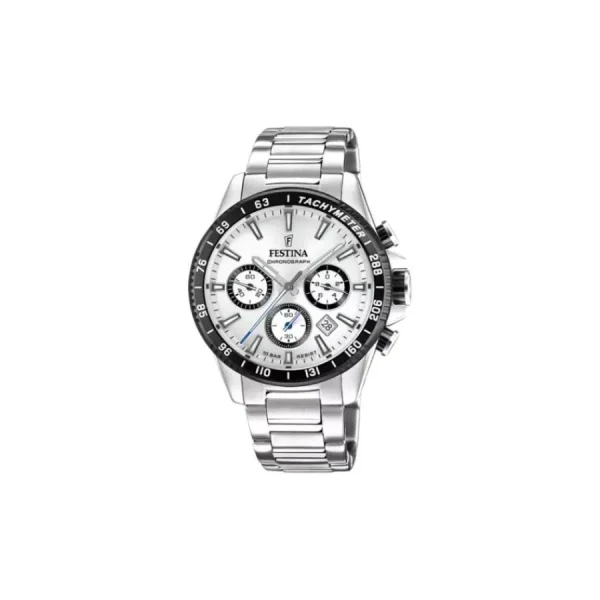 Herren Uhren Chronograph*Festina F20560/1 Herren-Uhr Timeless Chronograph Edelstahl-Armband