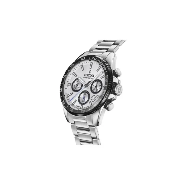 Herren Uhren Chronograph*Festina F20560/1 Herren-Uhr Timeless Chronograph Edelstahl-Armband