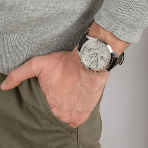 Herren Uhren Chronograph*Festina Herren-Uhr Timeless Chronograph Quarz Leder-Armband F20542/1