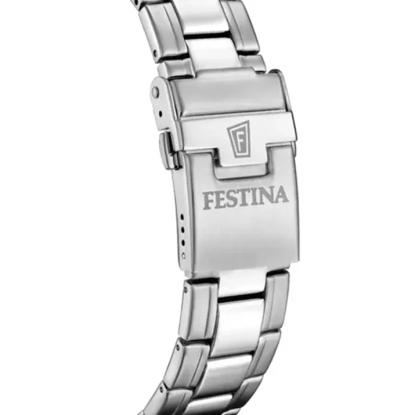 Herren Uhren Chronograph*Festina Herren-Uhr Timeless Chronograph Grün Edelstahl-Band F20694/3
