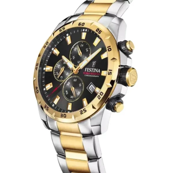 Herren Uhren Chronograph*Festina Herren-Uhr Timeless Chronograph Edelstahl-Armband F20562/4