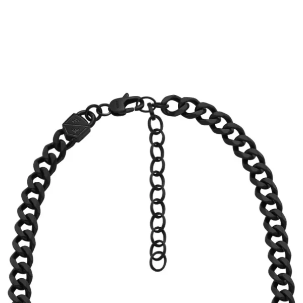 Halsketten*Fossil Halskette Herren Bold Chains Edelstahl Schwarz JF04613001