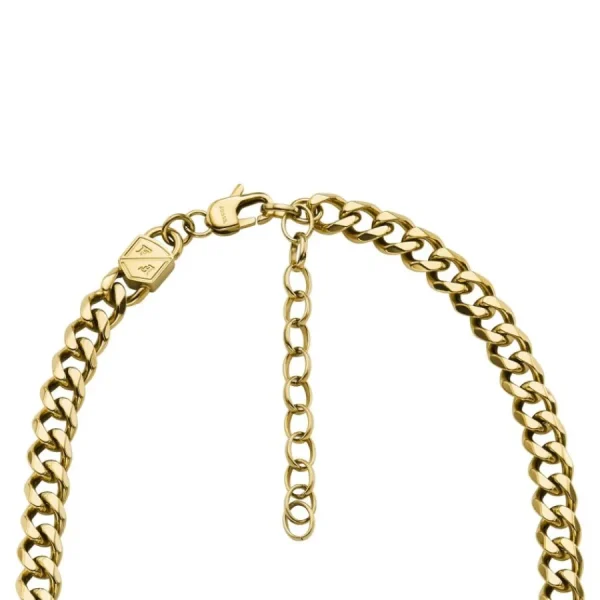 Halsketten*Fossil Halskette Herren Bold Chains Edelstahl Gold-Ton JF04612710