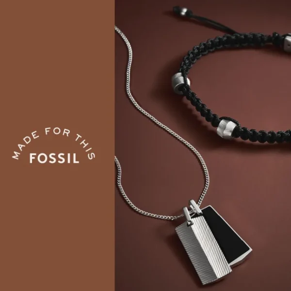 Halsketten*Fossil Halskette Herren Bold Chains Edelstahl Schwarz JF04613001