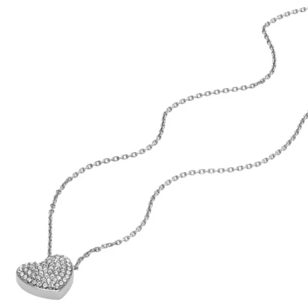 Halsketten*Fossil Halskette-Anhänger Damen Sadie Glitz Herz Edelstahl JF04674040