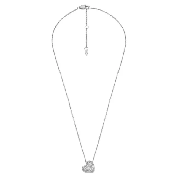 Halsketten*Fossil Halskette-Anhänger Damen Sadie Glitz Herz Edelstahl JF04674040