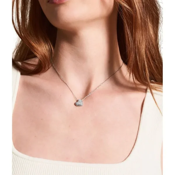 Halsketten*Fossil Halskette-Anhänger Damen Sadie Glitz Herz Edelstahl JF04674040