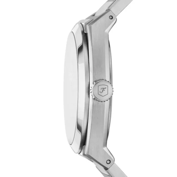 Herren Designer Uhren* Fossil Herren-Uhr Everett Schwarz Analog Quarz Edelstahl-Band FS5821