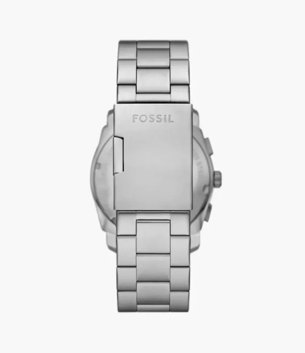 Herren Uhren Chronograph*Fossil Herren-Uhr Machine Grün Chronograph Quarz Edelstahl-Band FS6079