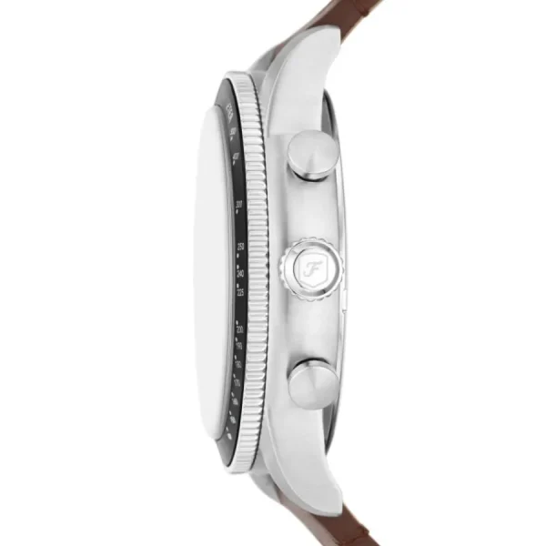 Herren Uhren Chronograph*Fossil Herren-Uhr Sport Tourer Chronograph Quarz Leder-Band FS6042