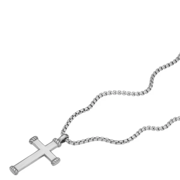 Halsketten*Fossil JF04401040 Halskette mit Anhänger Herren Meaningful Moments Edelstahl