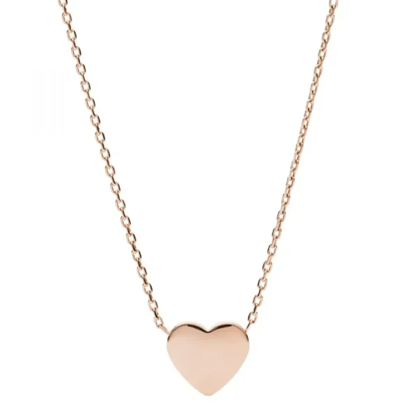 Halsketten*Fossil JF03081791 Kette mit Anhänger Vintage Iconic Herz Rosé-Ton