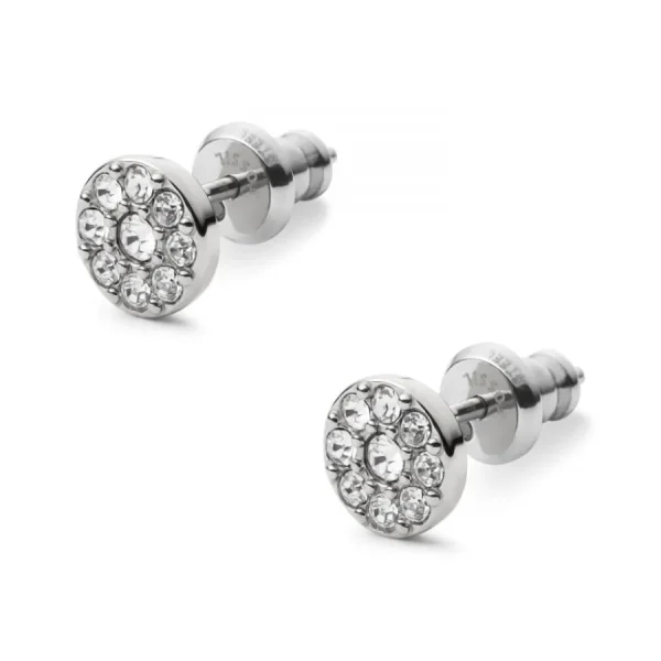 Ohrschmuck* Fossil JF00828040 Ohrstecker Vintage Glitz Disc Silber-Ton