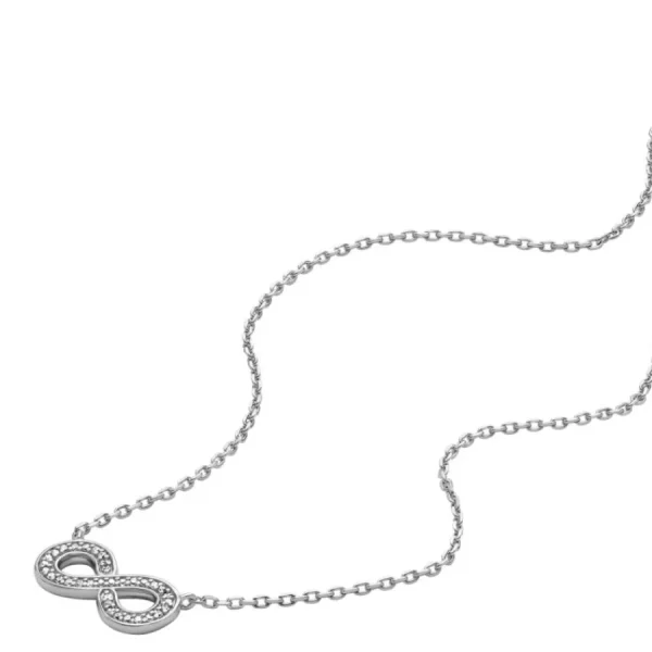 Halsketten*Fossil JFS00632040 Halskette mit Anhänger Dame Infinity Sterlingsilber