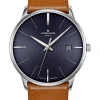 Herren Designer Uhren* Junghans Junghans 058/4801.00 Herren-Funkuhr Meister Mega Analog mit Leder-Armband