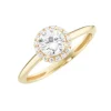 Ringe* Karat 93012540 Ring Damen 375er Gelb-Gold Zirkonia Weiss Krappenfassung