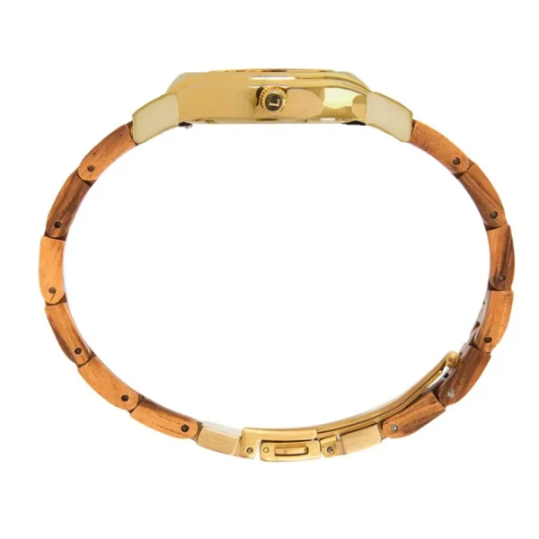 Damen Designer Uhren*Laimer - Holzuhren Laimer Damen Holzuhr Penny Quarz Zebranoholz-Armband 29 mm 0206