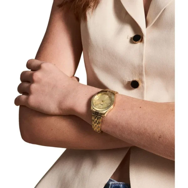 Damen Designer Uhren*Michael Kors ES5338 Damen-Uhr Petite Lexington Quarz Edelstahl-Band