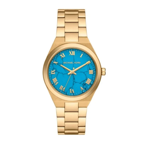 Damen Designer Uhren*Michael Kors MK7460 Damen-Uhr Lennox Quarz Edelstahl-Armband Goldton