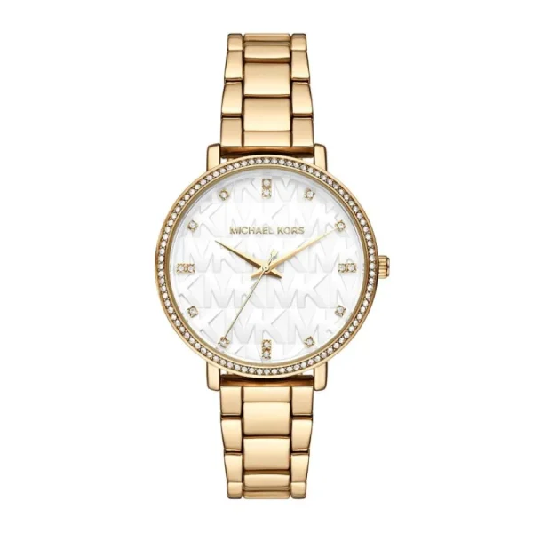 Damen Designer Uhren*Michael Kors MK4666 Damen-Uhr Pyper Analog Quarz mit Edelstahl-Armband Goldton