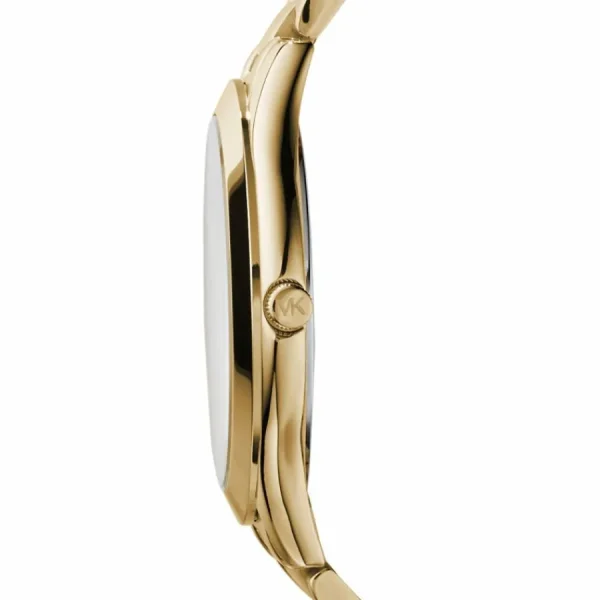 Damen Designer Uhren*Michael Kors MK3179 Damen-Uhr Slim Runway Analog Quarz Edelstahl-Armband Gold-Ton