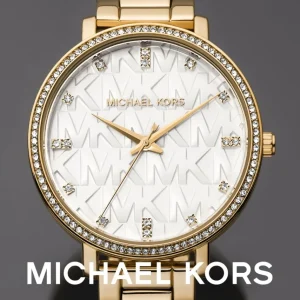 Damen Designer Uhren*Michael Kors MK4666 Damen-Uhr Pyper Analog Quarz mit Edelstahl-Armband Goldton