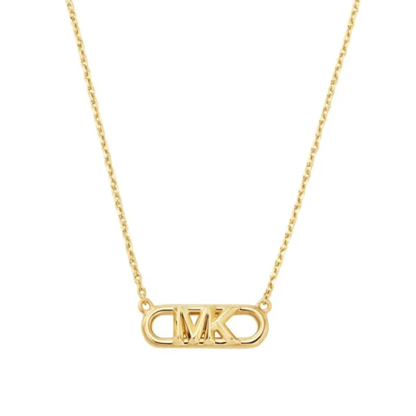Halsketten*Michael Kors MKC164200710 Halskette mit Anhänger Damen MK Logo Silber Gold