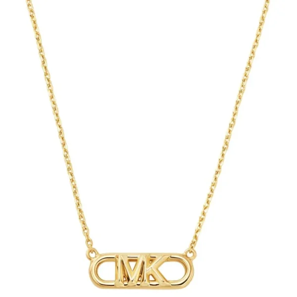 Halsketten*Michael Kors MKC164200710 Halskette mit Anhänger Damen MK Logo Silber Gold
