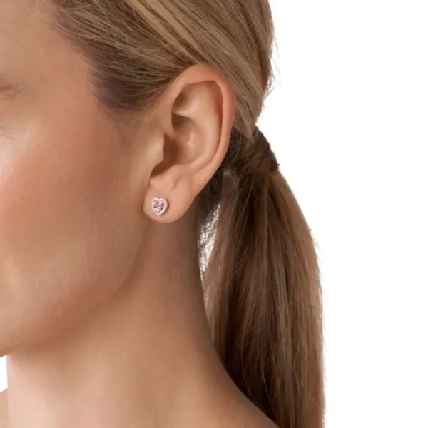 Ohrschmuck*Michael Kors MKC1519A2791 Ohrstecker Damen Herz Zirkon Silber Roségold