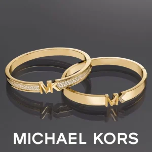 Ohrschmuck*Michael Kors MKC1599AA791 Ohrringe Creolen Damen MK Logo Rosé Vergoldet