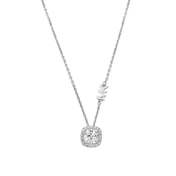 Halsketten*Michael Kors MKC1407AN040 Halskette mit Anhänger Damen Zirkonia Logo Silber