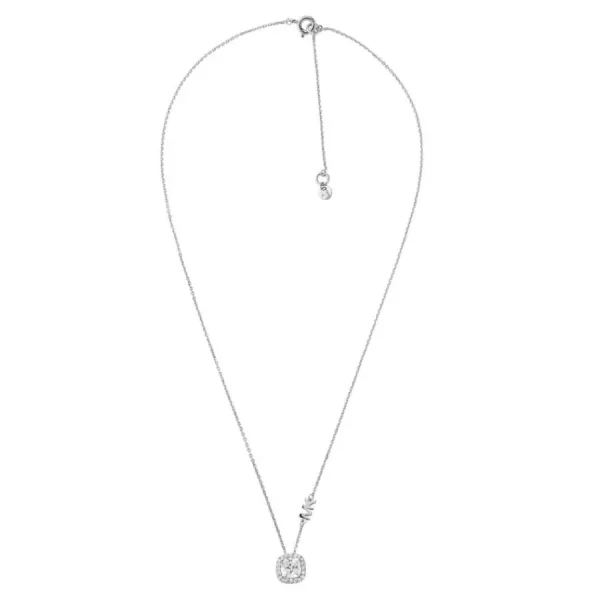 Halsketten*Michael Kors MKC1407AN040 Halskette mit Anhänger Damen Zirkonia Logo Silber