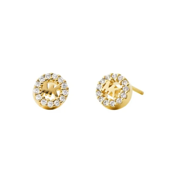 Ohrschmuck*Michael Kors Ohrstecker Logo mit Pavé Zirkon Vergoldet MKC1033AN710