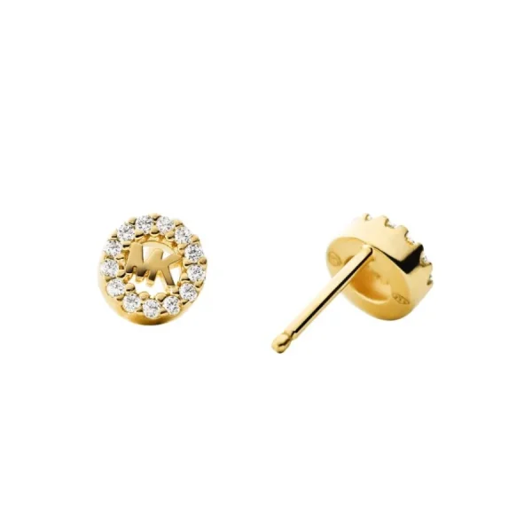 Ohrschmuck*Michael Kors Ohrstecker Logo mit Pavé Zirkon Vergoldet MKC1033AN710