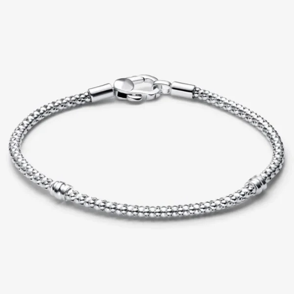 Armbänder & Armreife*Pandora Armband Damen Nietenoptik Karabinerverschluss Silber 593681C00
