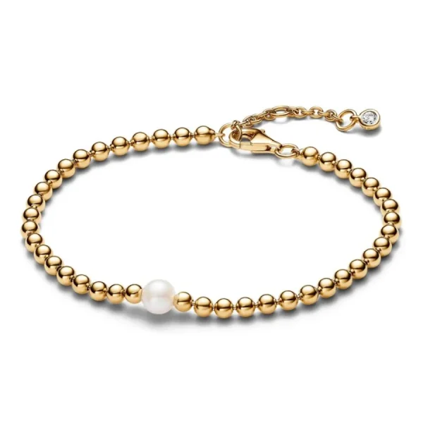 Armbänder & Armreife*Pandora 563173C01 Armband Damen Süßwasserzuchtperle & Kugeln Vergoldet
