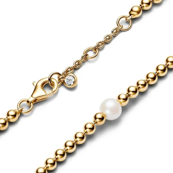 Armbänder & Armreife*Pandora 563173C01 Armband Damen Süßwasserzuchtperle & Kugeln Vergoldet