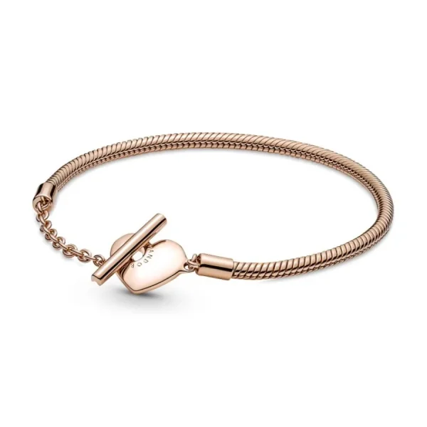 Armbänder & Armreife*Pandora 589285C00 Armband Moments Herz T-Verschluss 14k Rosé Vergoldet