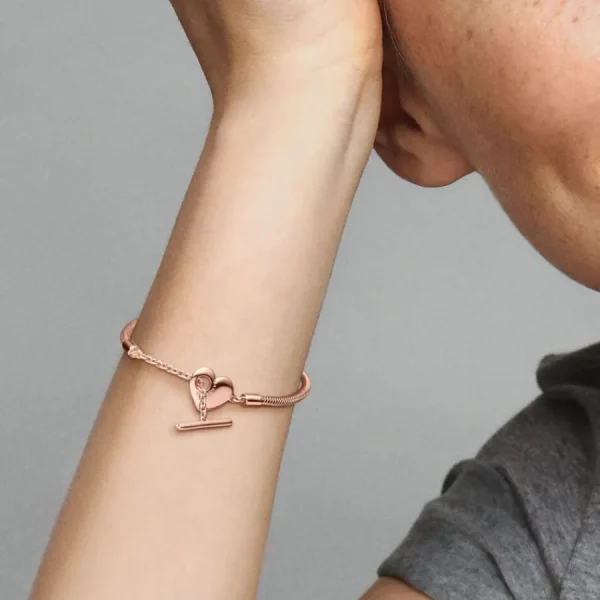 Armbänder & Armreife*Pandora 589285C00 Armband Moments Herz T-Verschluss 14k Rosé Vergoldet