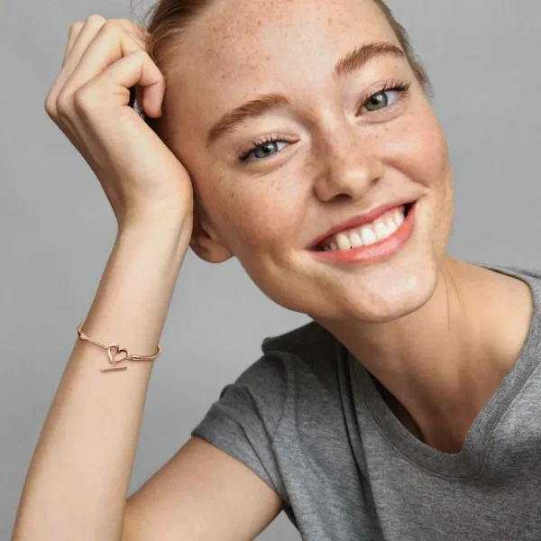 Armbänder & Armreife*Pandora 589285C00 Armband Moments Herz T-Verschluss 14k Rosé Vergoldet
