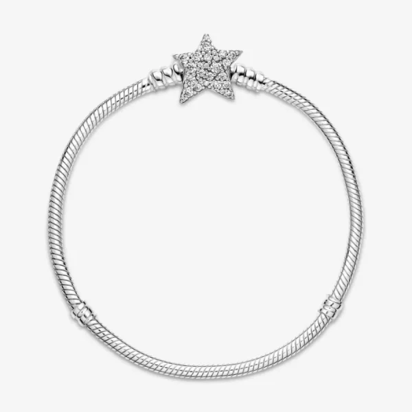 Armbänder & Armreife*Pandora 599639C01 Armband Moments Asymmetrischer Stern-Verschluss Silber